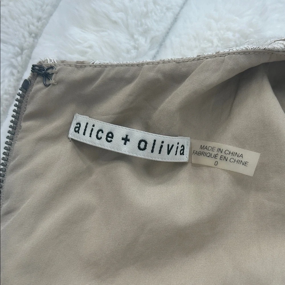 Alice + Olivia Cream Floral Lace Mini Dress - Picture 8 of 10